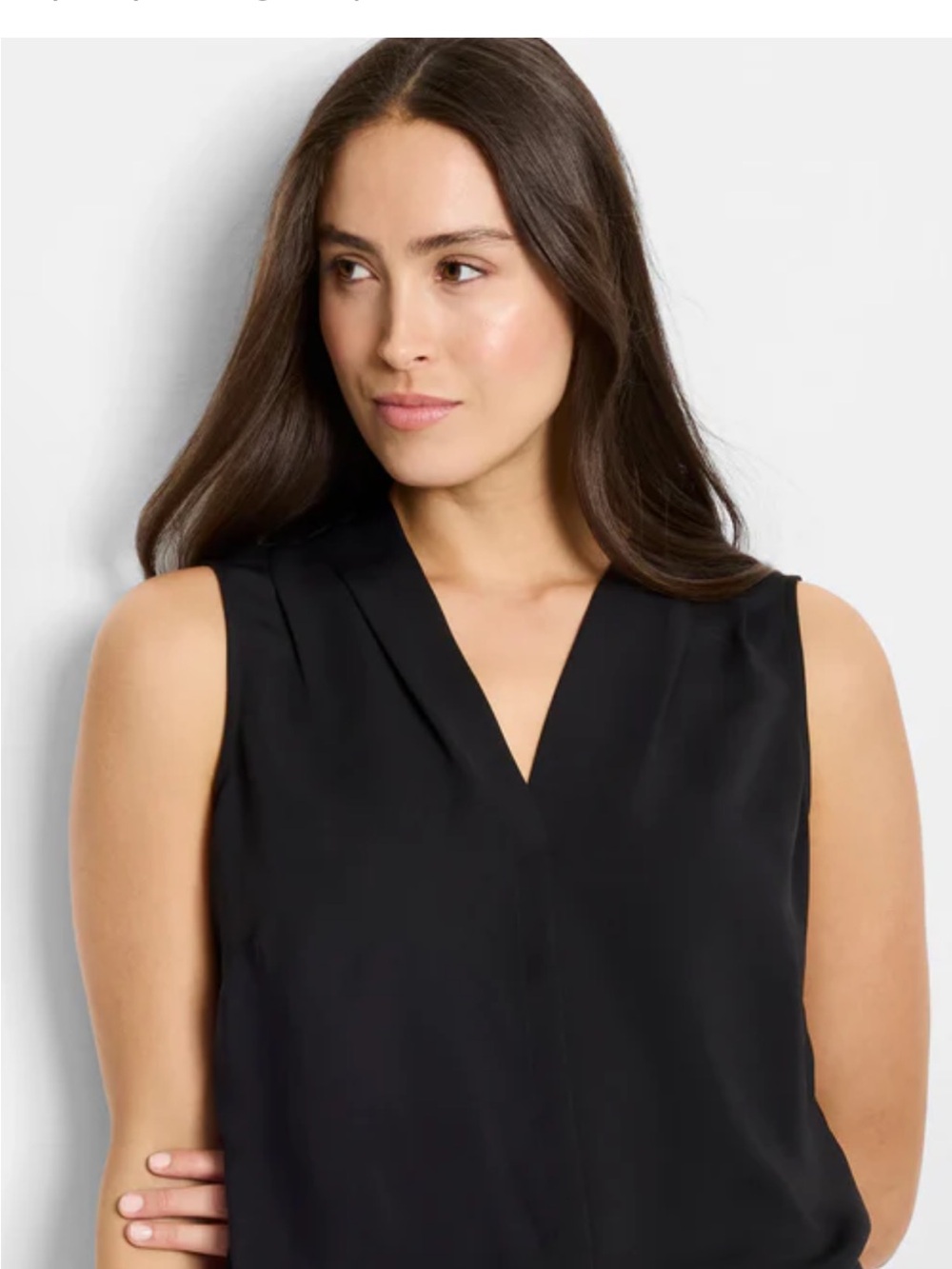 Nic + Zoe Easy Day to Night Black Sleeveless Top Size 2X